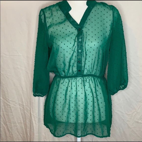 Mossimo Supply Co. Tops - Mossimo Sheer Empire Waist Top